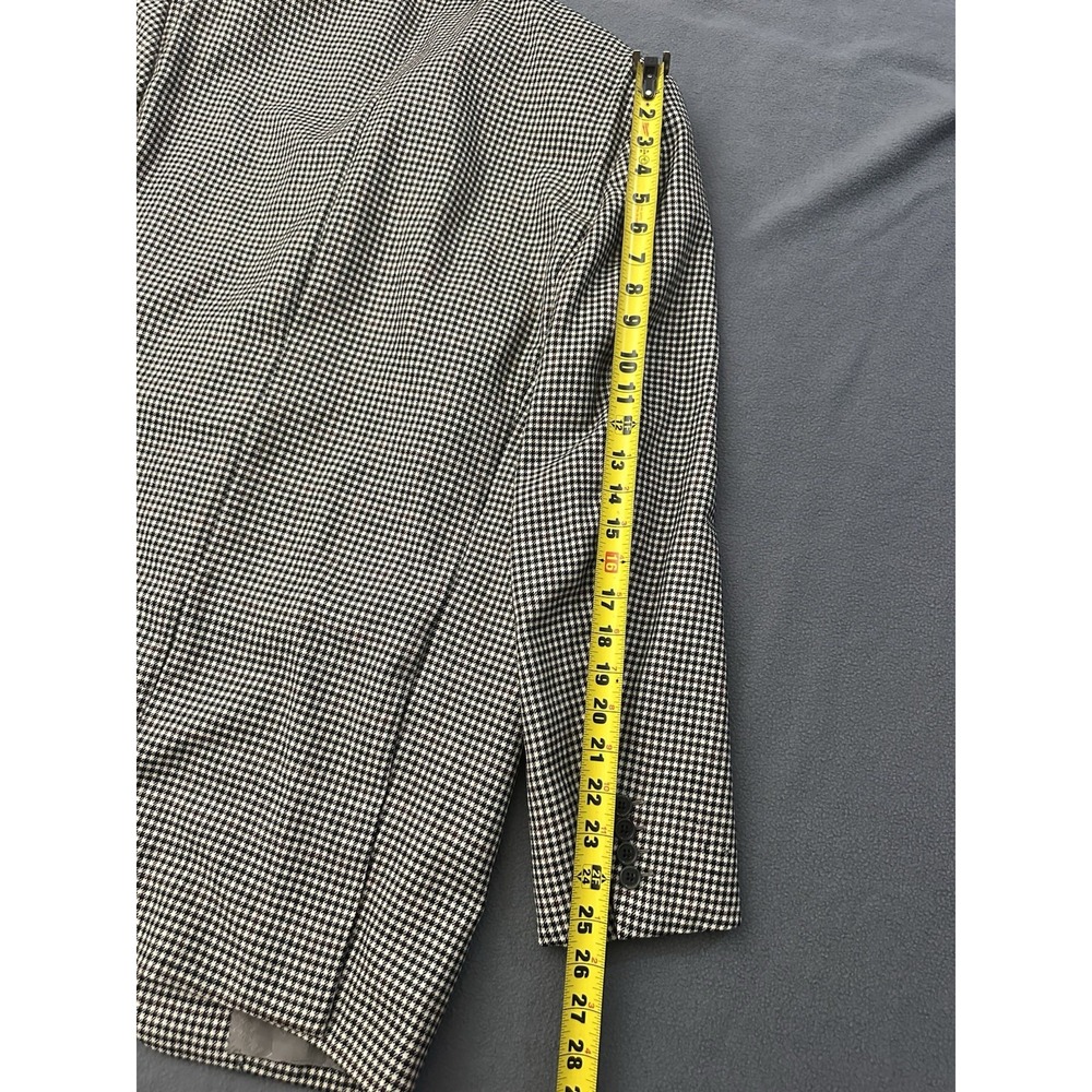 Brioni Men's Black/White Houndstooth Sport Coat Blazer Made In Italy Large - Picture 10 of 11
